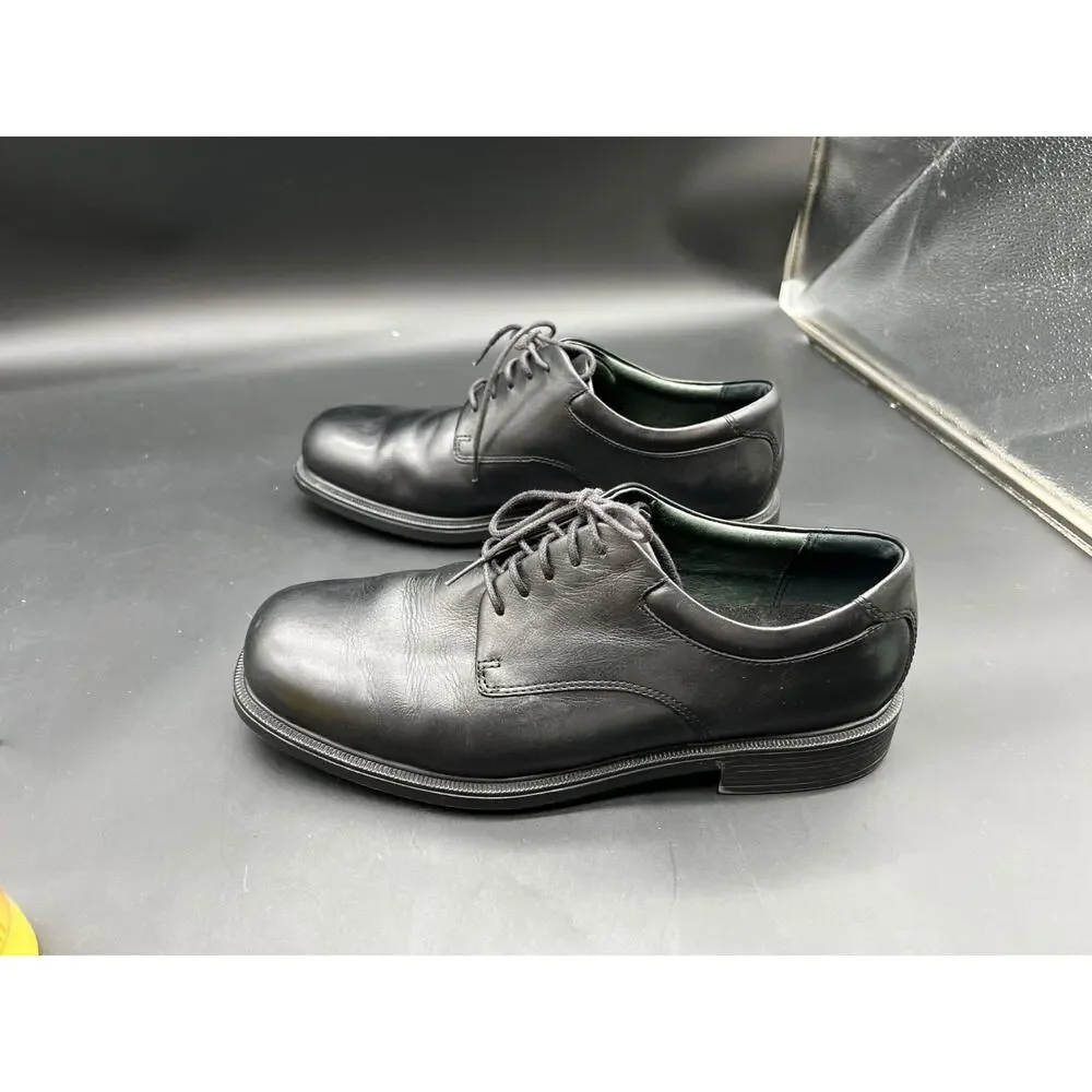 Rockport Margin Oxfords Mens Black Leather Lace Up Dress Shoes Size 9.5W #114